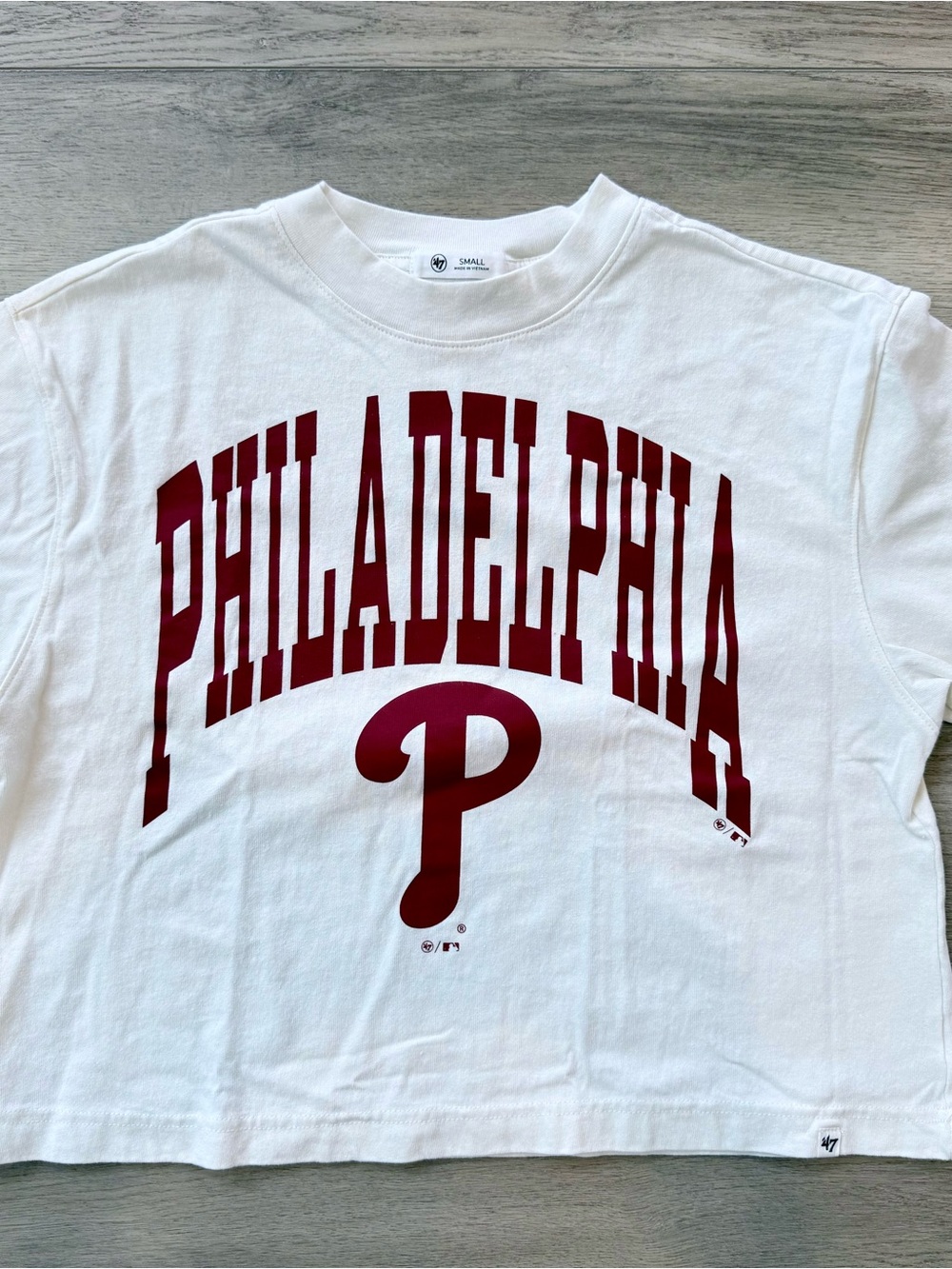 '47 White Tee with Small Black Logo Tag